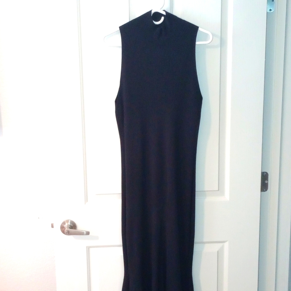 ANTHROPOLOGIE BLACK MIDI DRESS